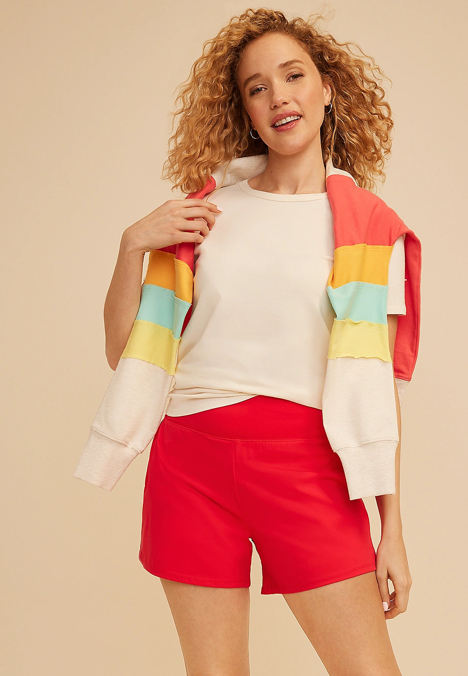 Flat Waist 4in Active Short | Maurices