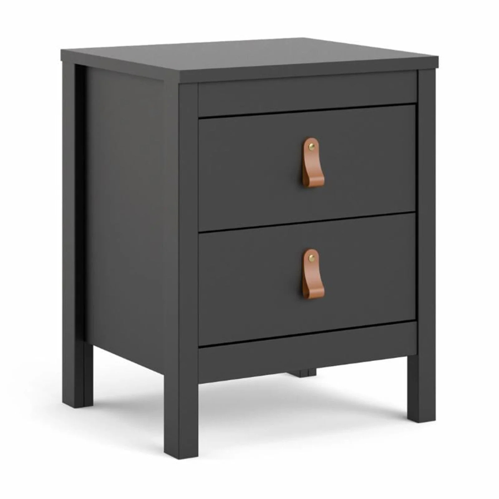Tvilum Madrid 2 Drawer Bedroom Nightstand for Adults, Black Matte | Walmart (US)