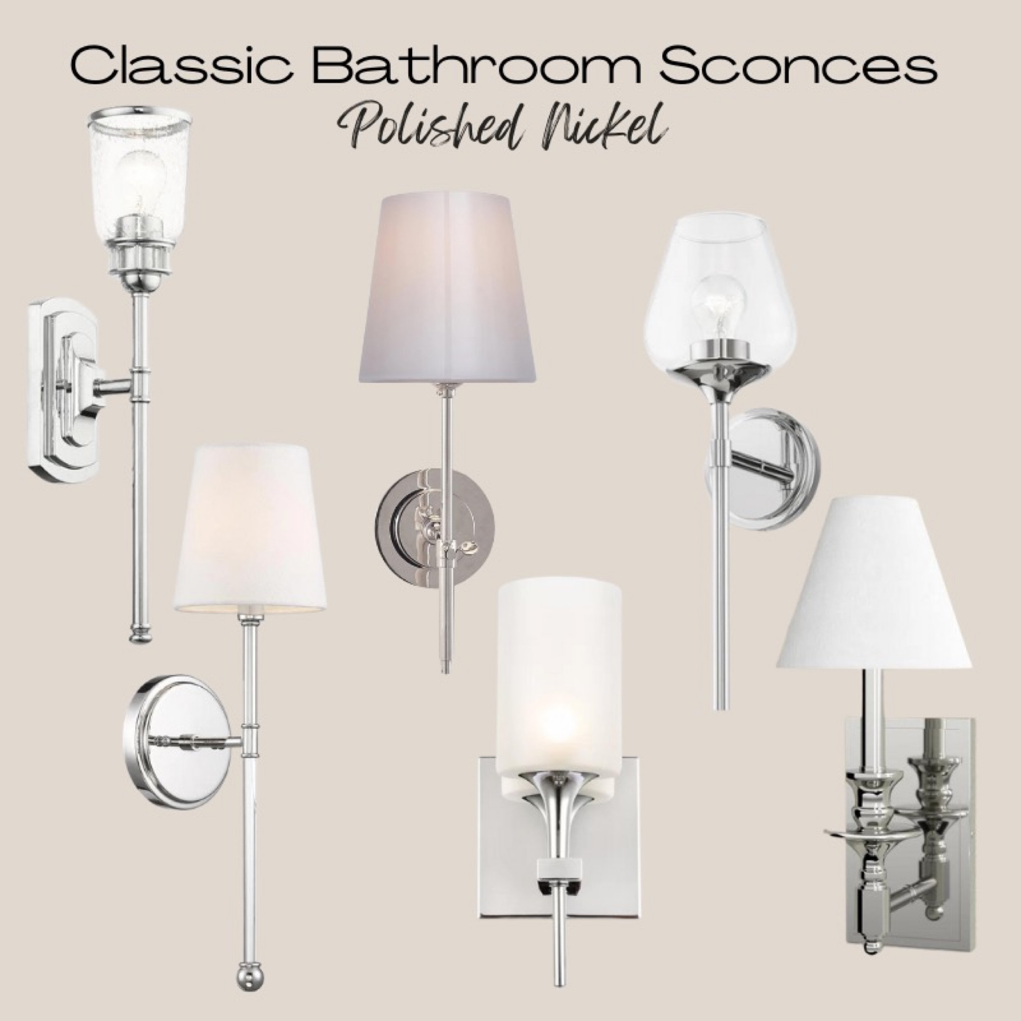 Classic bathroom sconces 

#LTKunder100 #LTKhome