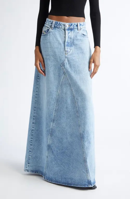 DIESEL® De-Pago Paneled Denim Maxi Skirt at Nordstrom, Size 26 | Nordstrom