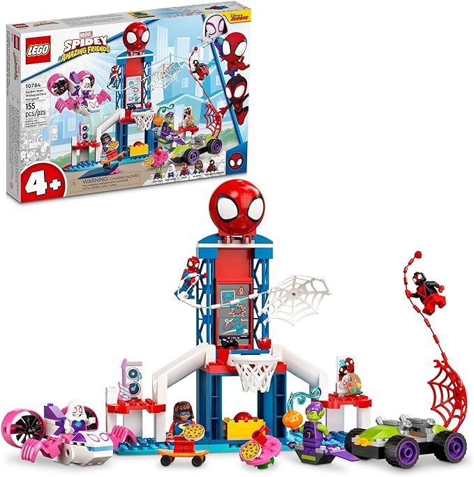 LEGO Marvel Spidey Spider-Man Webquarters Hangout 10784 Building Toy Set for Preschool Kids, Boys... | Amazon (US)