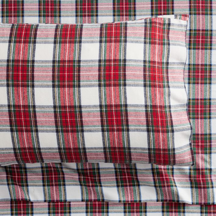 Stewart Plaid Flannel Sheet Set | Pottery Barn Teen