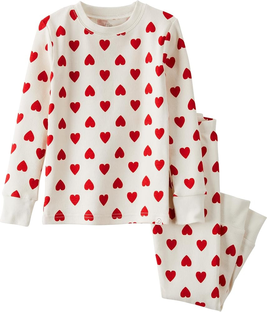 little planet by carter's Neutral 2-piece Pajamas made with Organic Cotton, Forever Hearts, 4T | Amazon (US)