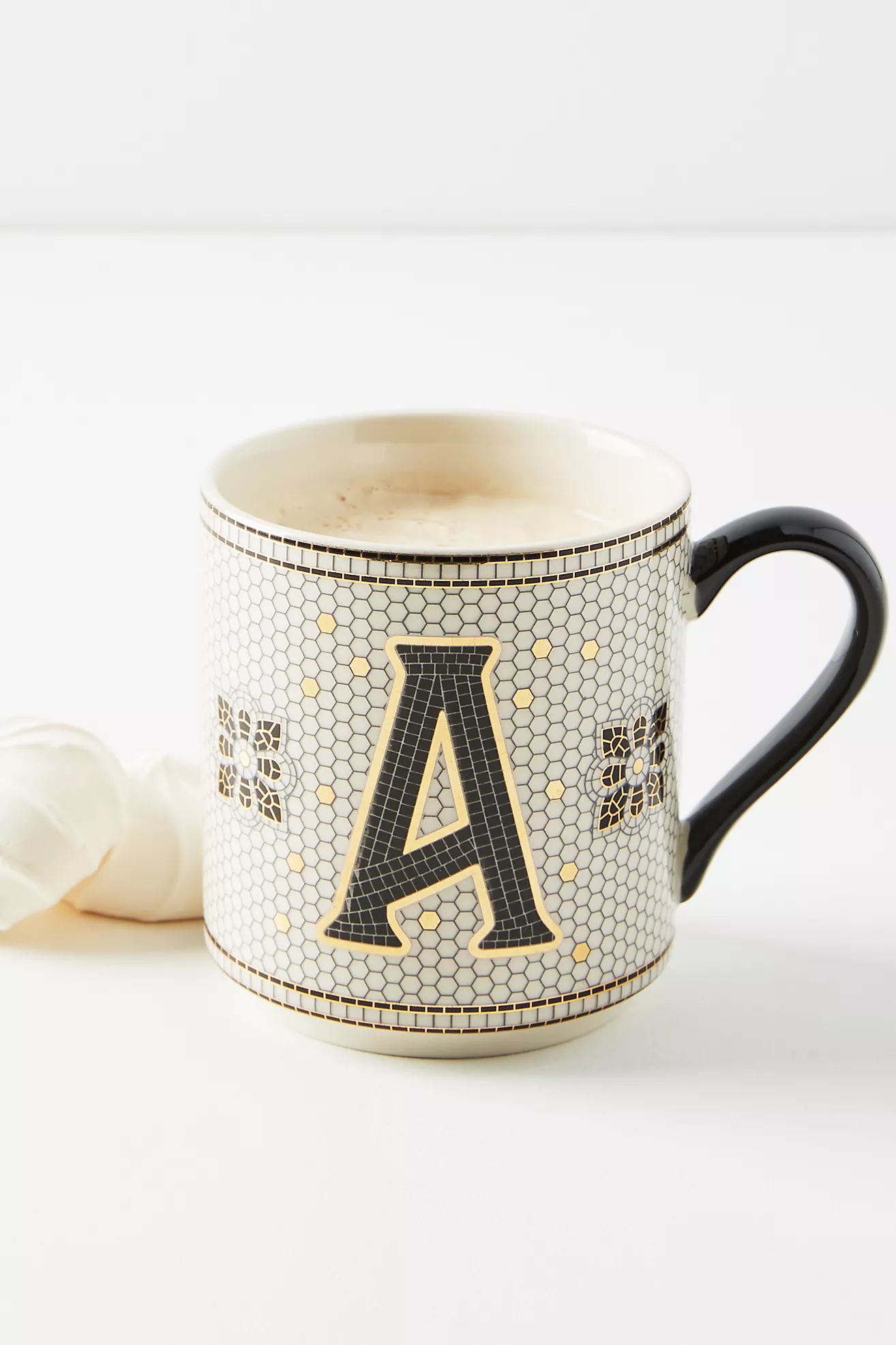 Bistro Tile Margot Monogram Mug | Anthropologie (US)