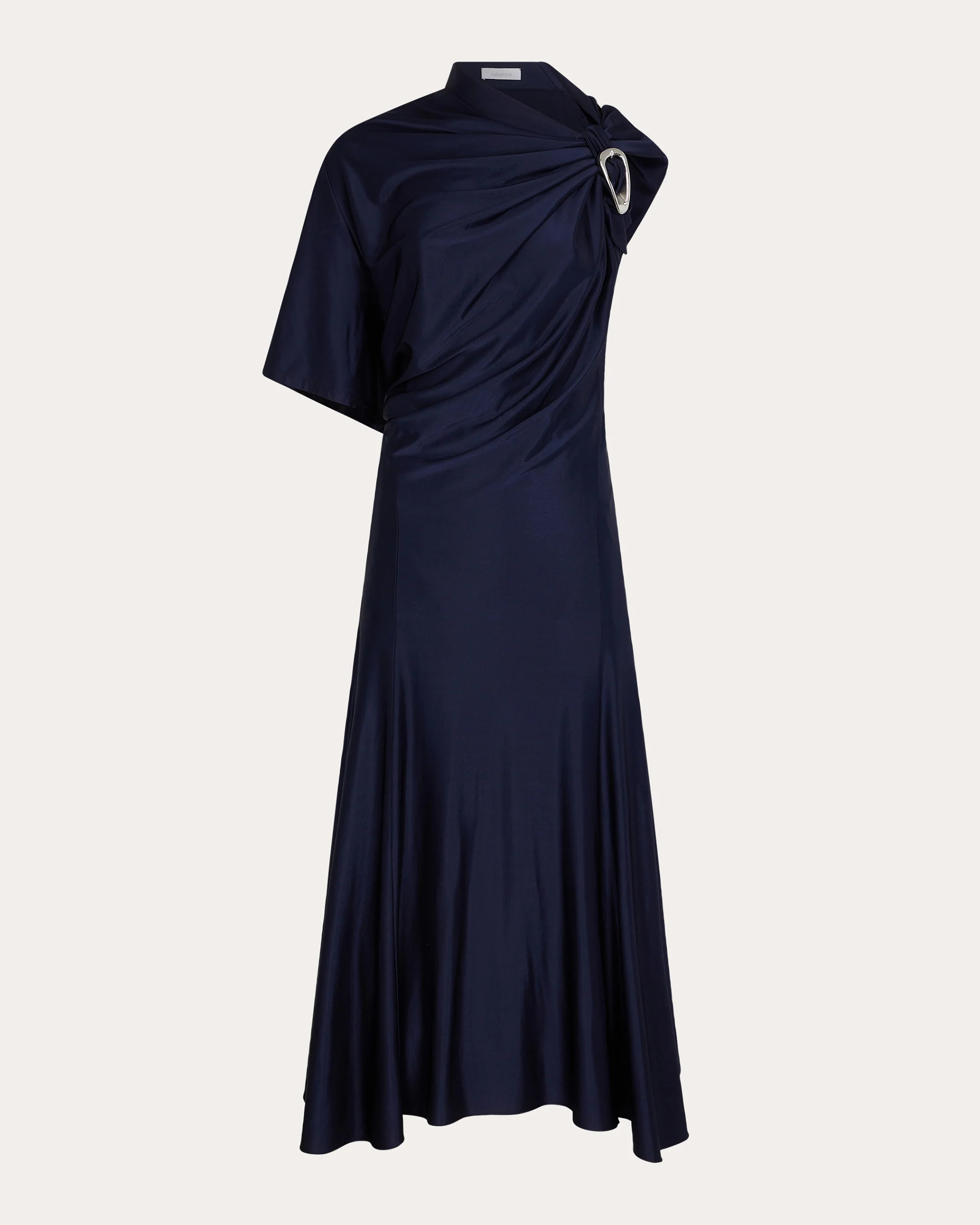Draped Satin Midi Dress | Olivela