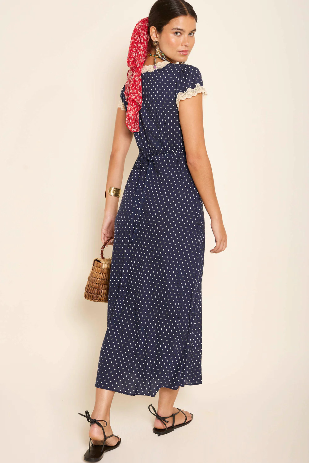 Clarice - Navy Polka Dot | Rixo