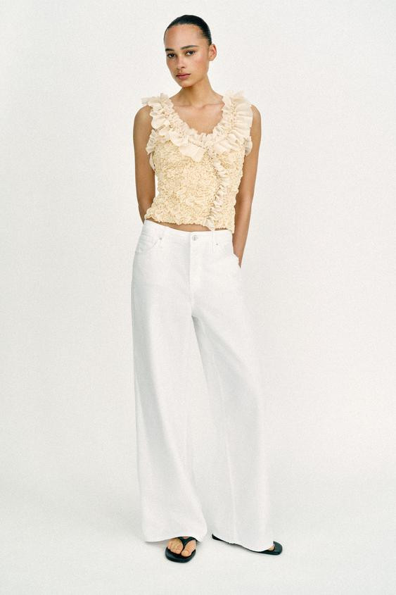 ROMANTIC COMBINED KNIT TOP | Zara UK