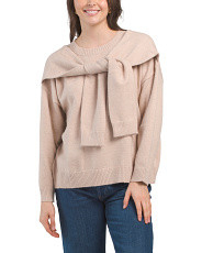 Pull Over Sweater With Over The Shoulder Tie | Juniors | Marshalls | Marshalls