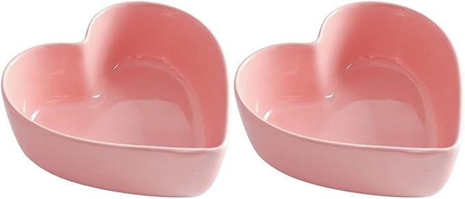 Wait Fly 2pcs Heart-Shaped Bowls for Salad Soup Snack Dessert Household Cooking Bowls for Home Ki... | Amazon (US)