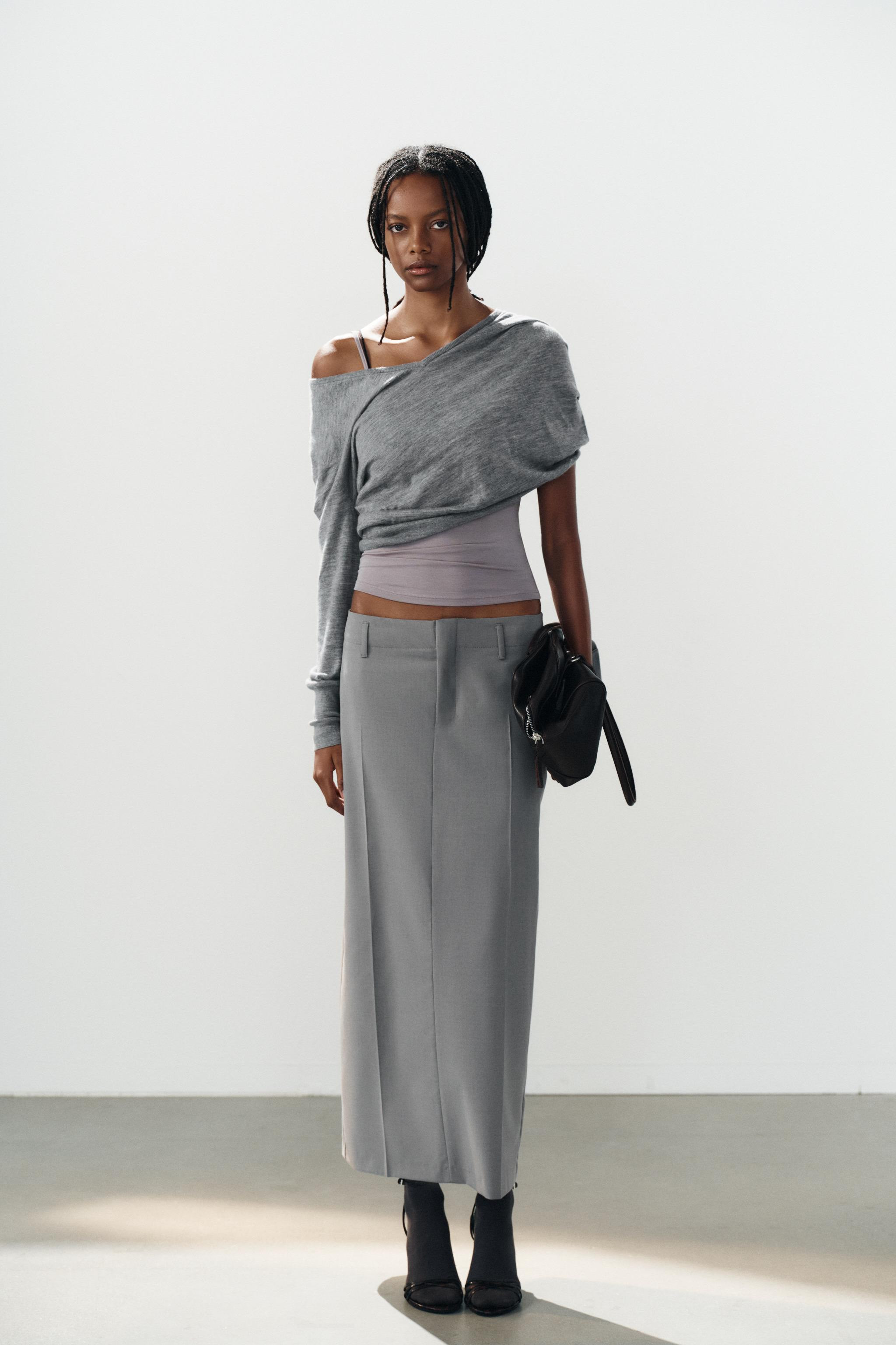 MIDI SKIRT WITH BELT LOOPS | Zara NL