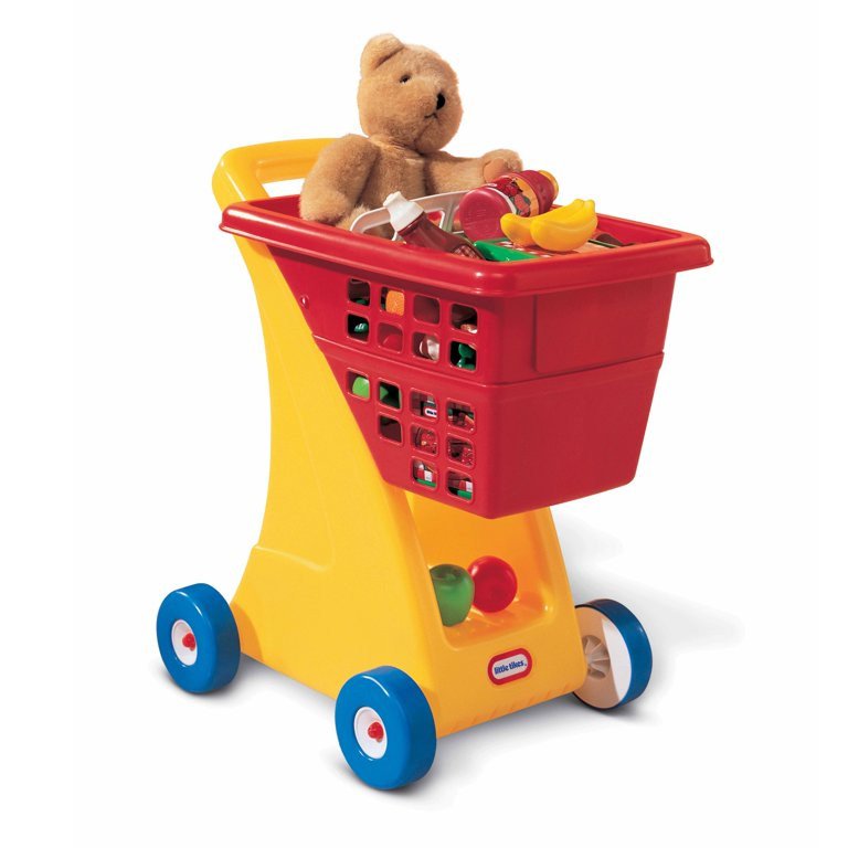 Little Tikes Toy Shopping Cart with Folding Seat, Multicolor, For Pretend Play Shopping Grocery P... | Walmart (US)