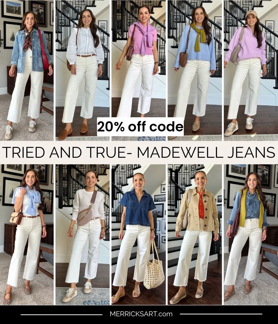 Use code LTK20 for 20% off @Madewell for my tried and true white jeans! I wear a 26

#LTKxMadewell
