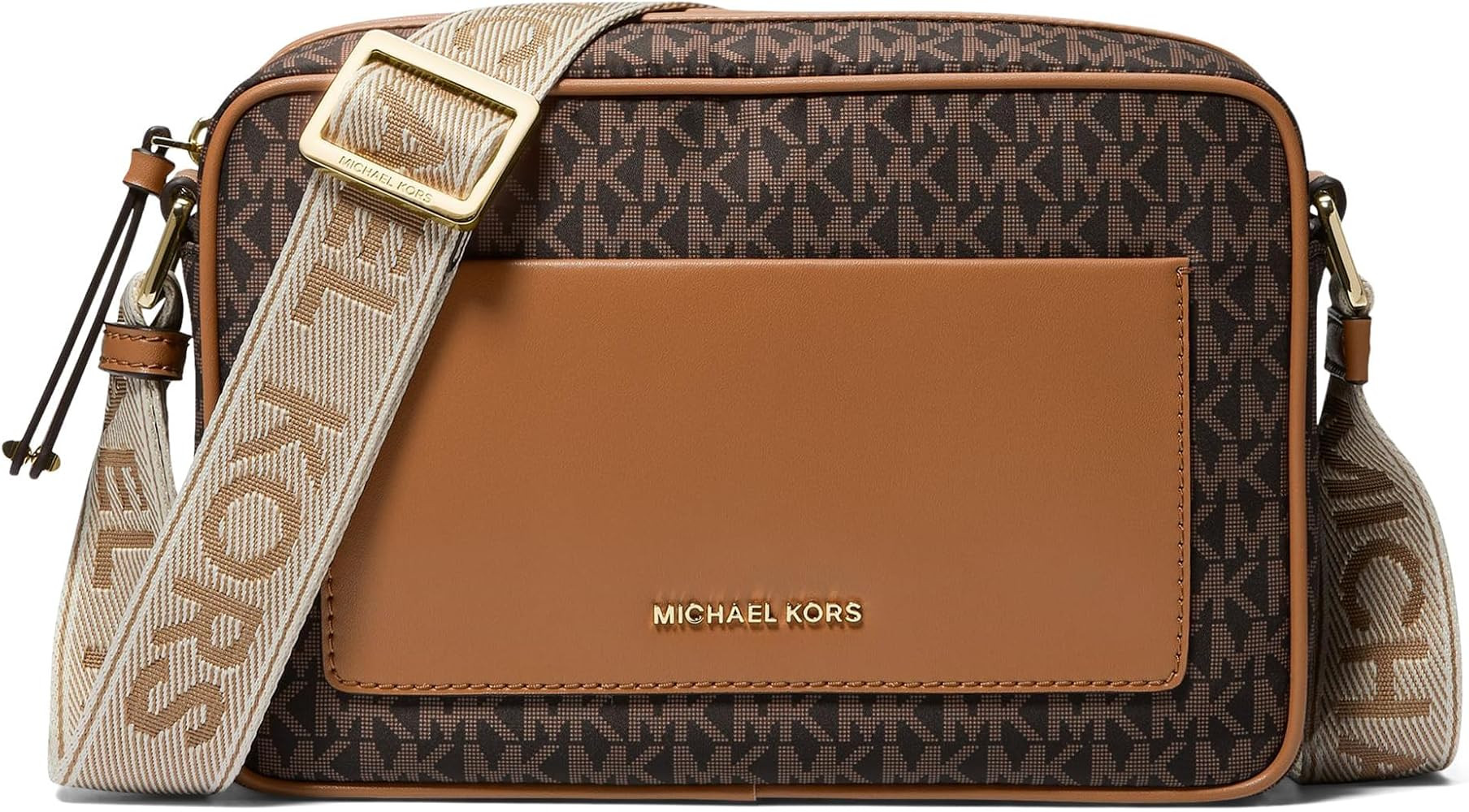 Michael Kors Women's Jet Set Large Webbing Strap Crossbody Bag | Amazon (US)