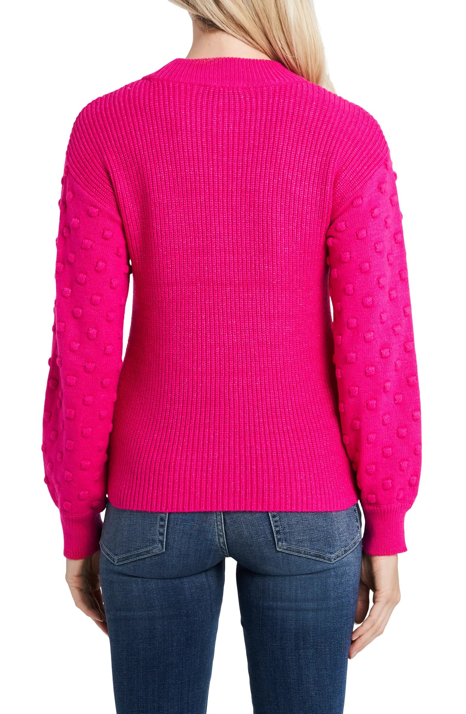 CeCe Puff Sleeve Bobble Ribbed Sweater | Nordstrom | Nordstrom