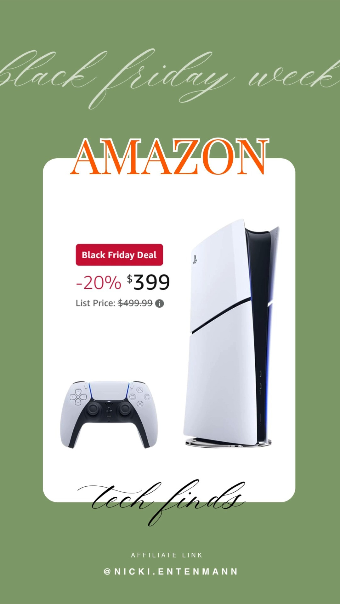 The PlayStation®5 Digital Edition brings sleek design and immersive gameplay power to every epic adventure. #PlayStation5Digital #PS5Gaming #NextGenConsole #SonyPlayStation #DigitalEditionPS5 #GamingEssentials #EpicGameplay #ConsoleGoals #TechLifestyle #GameOn 🎮✨🔥
 

 #LTKHome #LTKKids #LTKMens