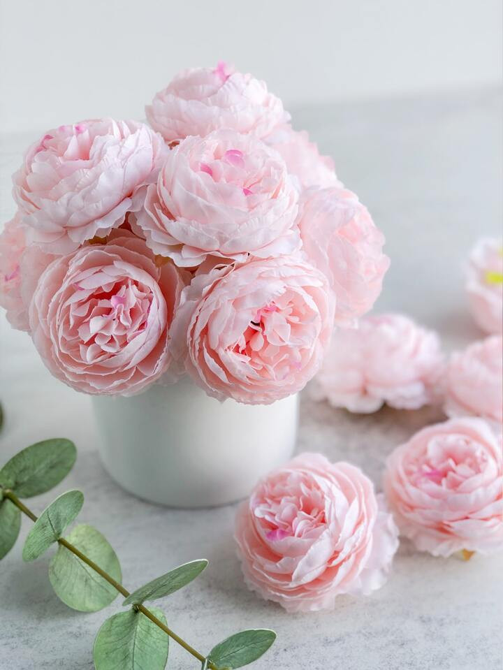 X WOTP 6pcs Simulated Peony Flower Heads For Wedding Party Decoration, Cake Decoration And Home L... | SHEIN