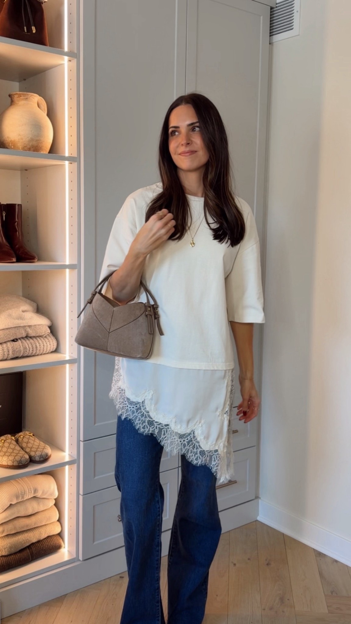 Layered lace tee: size S (oversized fit) 
Jeans: tts (27) 
Booties: size up, run small 

Miranda Frye code STYLED

Zara new arrivals / Zara try on 



#LTKSeasonal #LTKNYFW #LTKootd