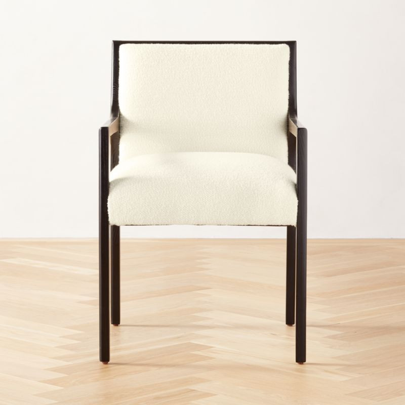 Segur Ivory Boucle Armchair + Reviews | CB2 | CB2