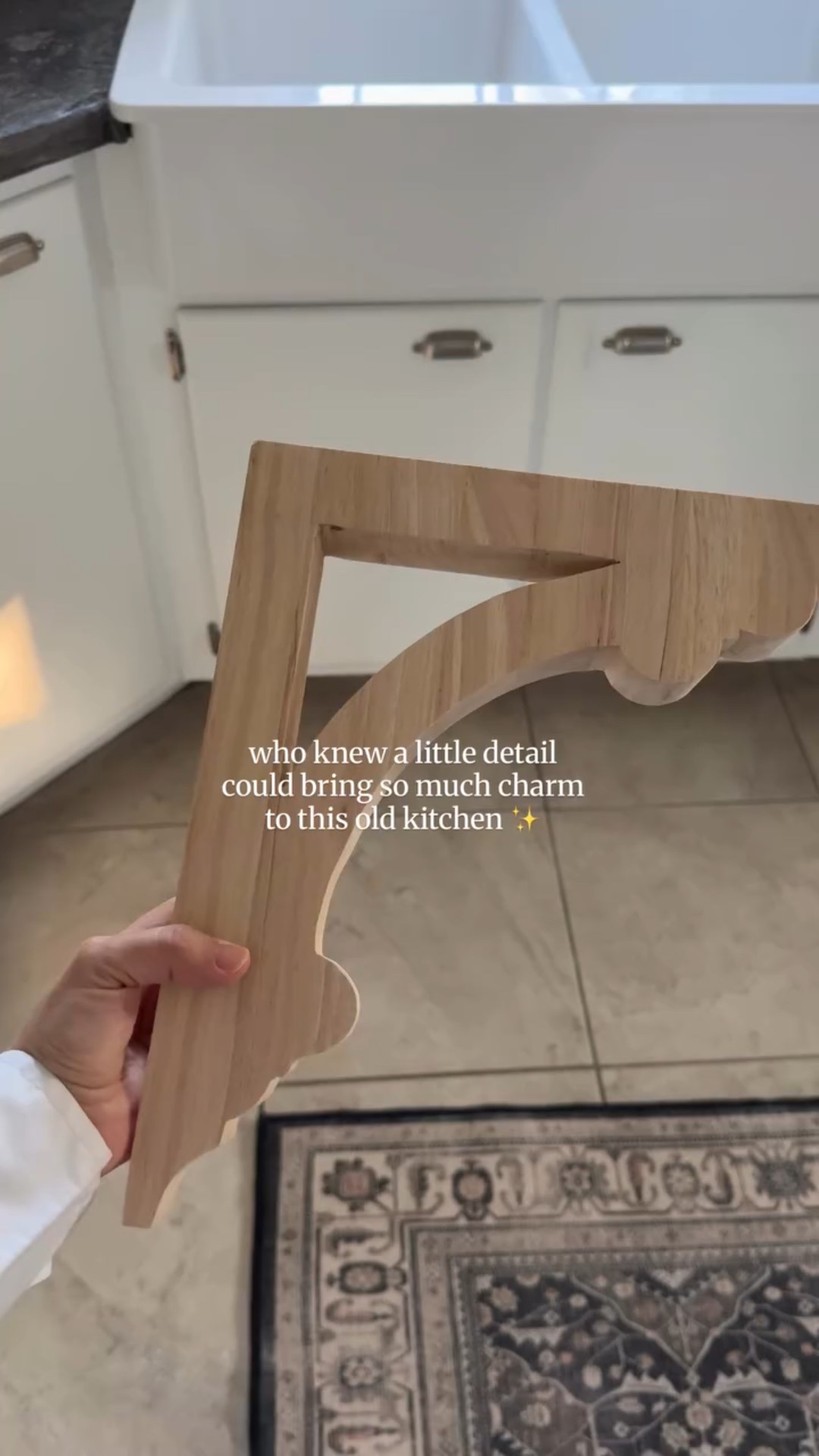 I think our older kitchen has taught me the most about being patient and that “home takes time”. But, it doesn’t take a full remodel to make it feel special — just a little detail here + there to add character. these corbels were such a simple update, but they completely changed how this corner feels 🤎 proof that even the smallest touches can make the biggest difference. 

#LTKStyleTip #LTKHome