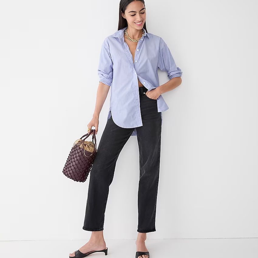 High-rise '90s classic straight jean in Charcoal wash | J.Crew US