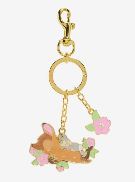 Loungefly Disney Bambi Floral Thumper & Bambi Multi-Charm Keychain - BoxLunch Exclusive | BoxLunch