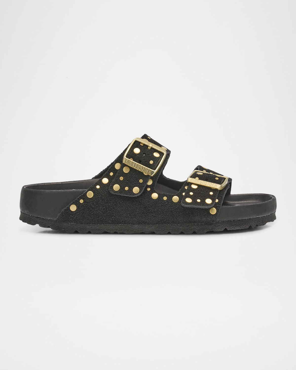 Arizona Exquisite Rivets Suede Sandals | Neiman Marcus