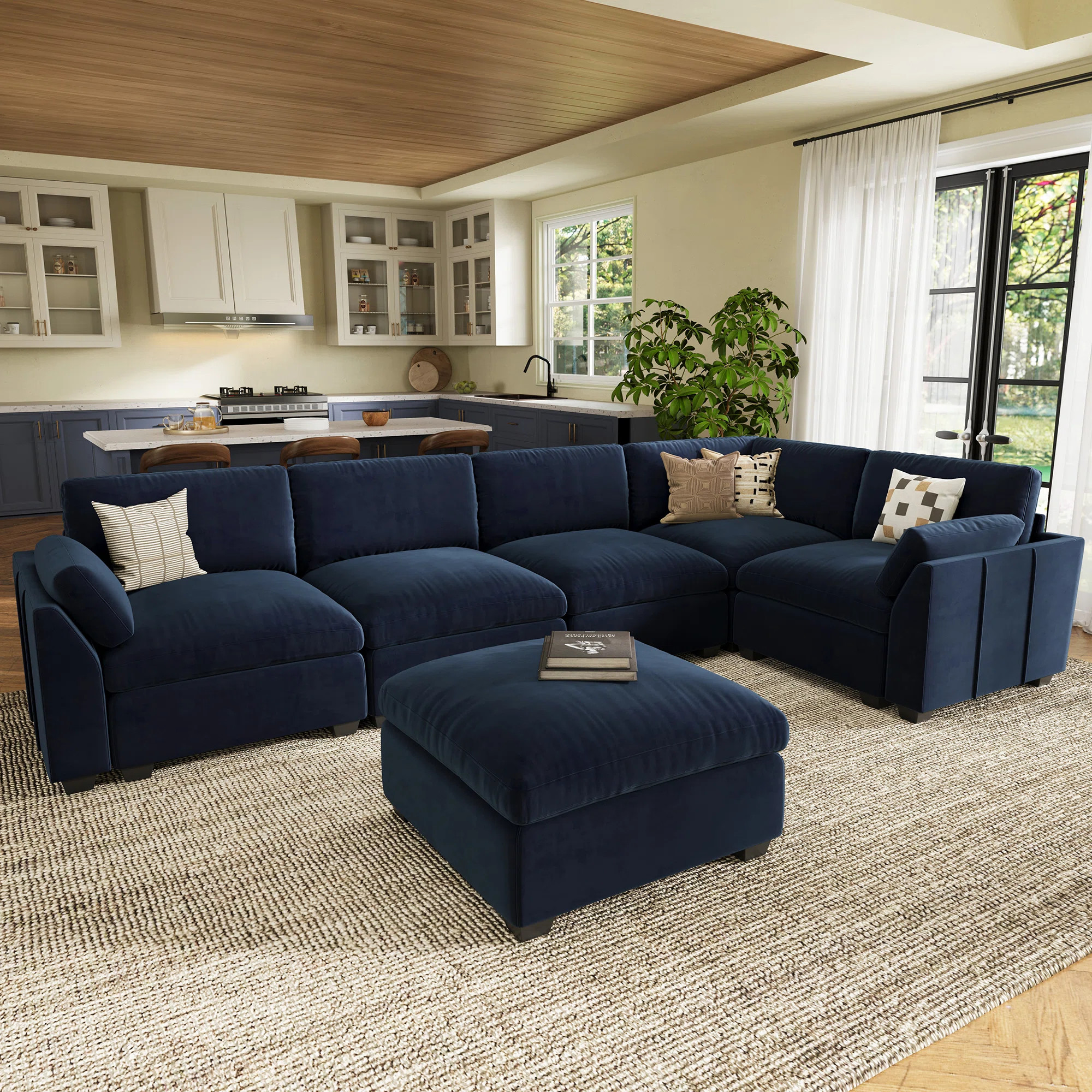 Modular L - Shaped Sectional Sofa With Removable Ottoman | Wayfair North America