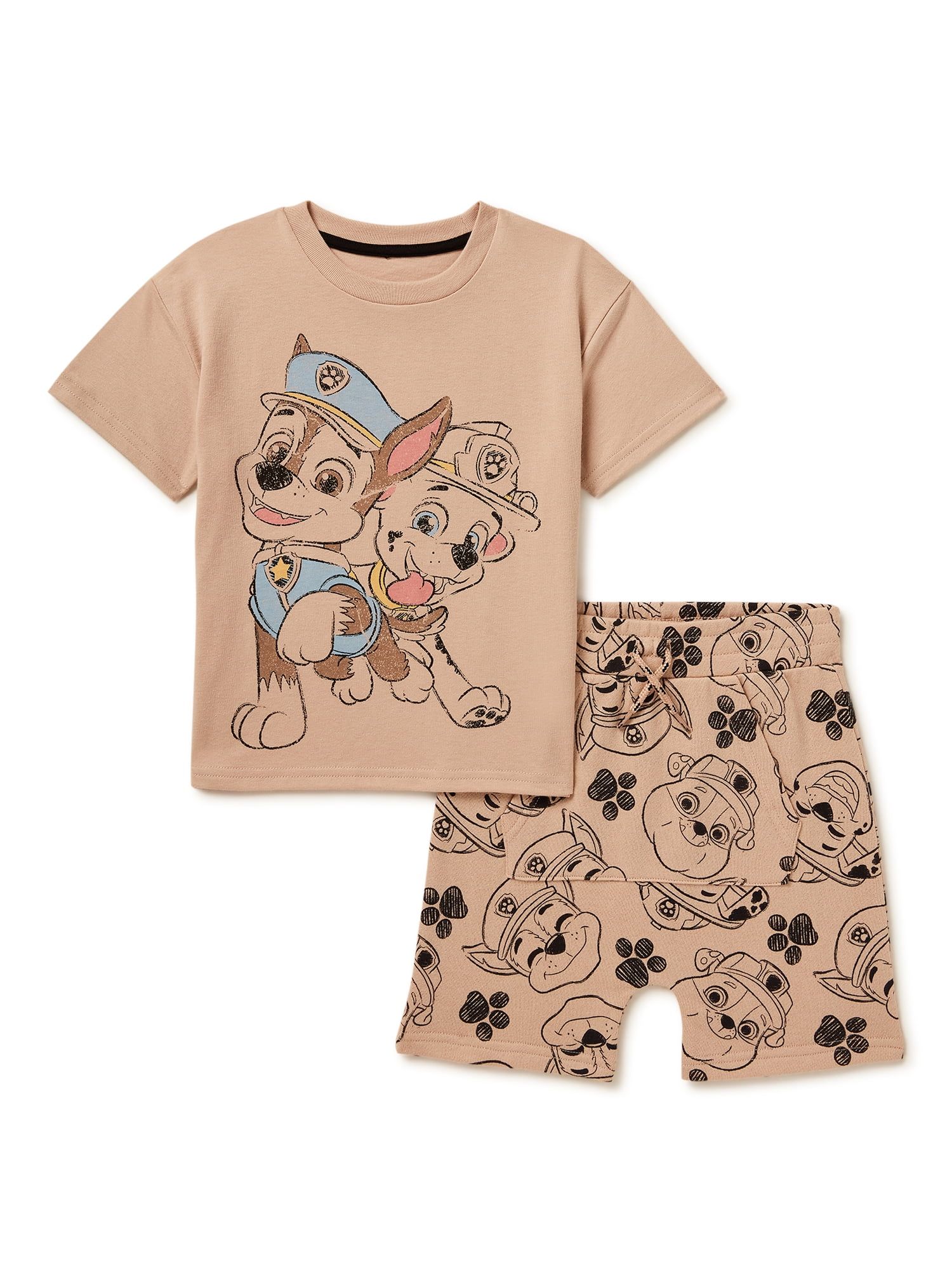 Paw Patrol Toddler Boys T-Shirt and Shorts, 2-Piece Set, Sizes 12 Months-5T | Walmart (US)