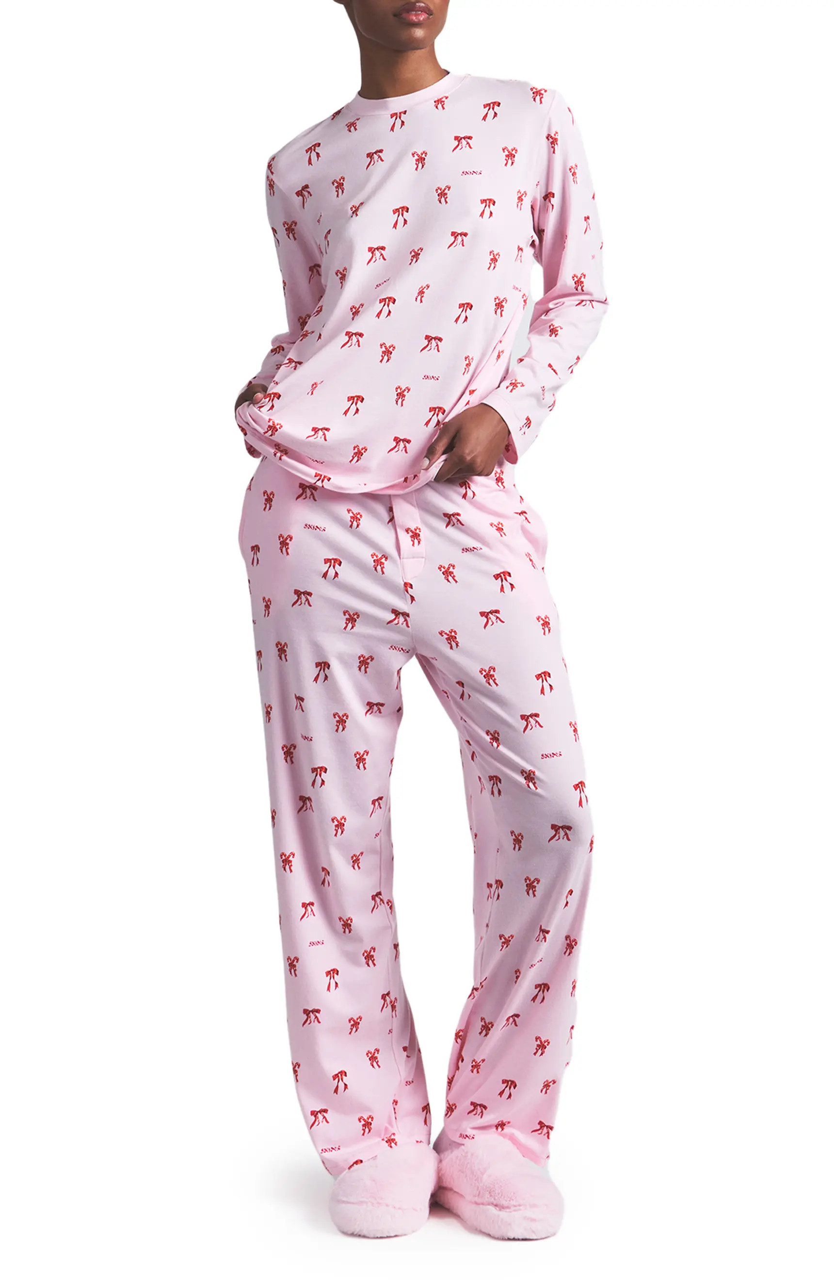 Boyfriend Long Sleeve T-Shirt & Loose Pants Pajamas | Nordstrom