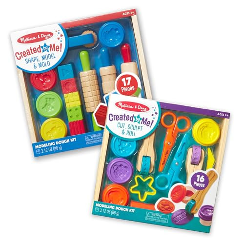 Melissa & Doug Modeling Dough & Sculpting Tools, 8 Tubs of Playdough Modeling Clay with Cutters, Rollers & Molds, Arts & Crafts Kit & Accessories, Preschool Learning Toys for Kids Ages 3+ | Amazon (US)