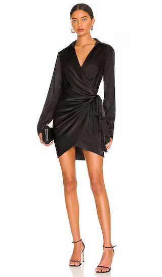 Sophie Draped Mini Dress in Black | Revolve Clothing (Global)