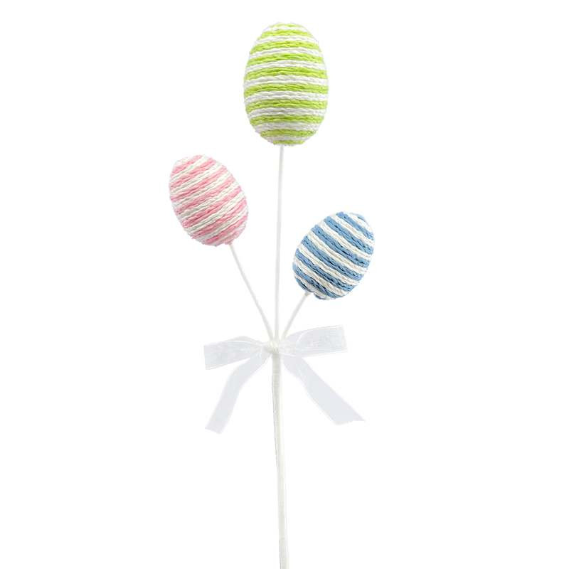 Homespun Easter Pink, Green & Blue Egg Pick, 12" | At Home