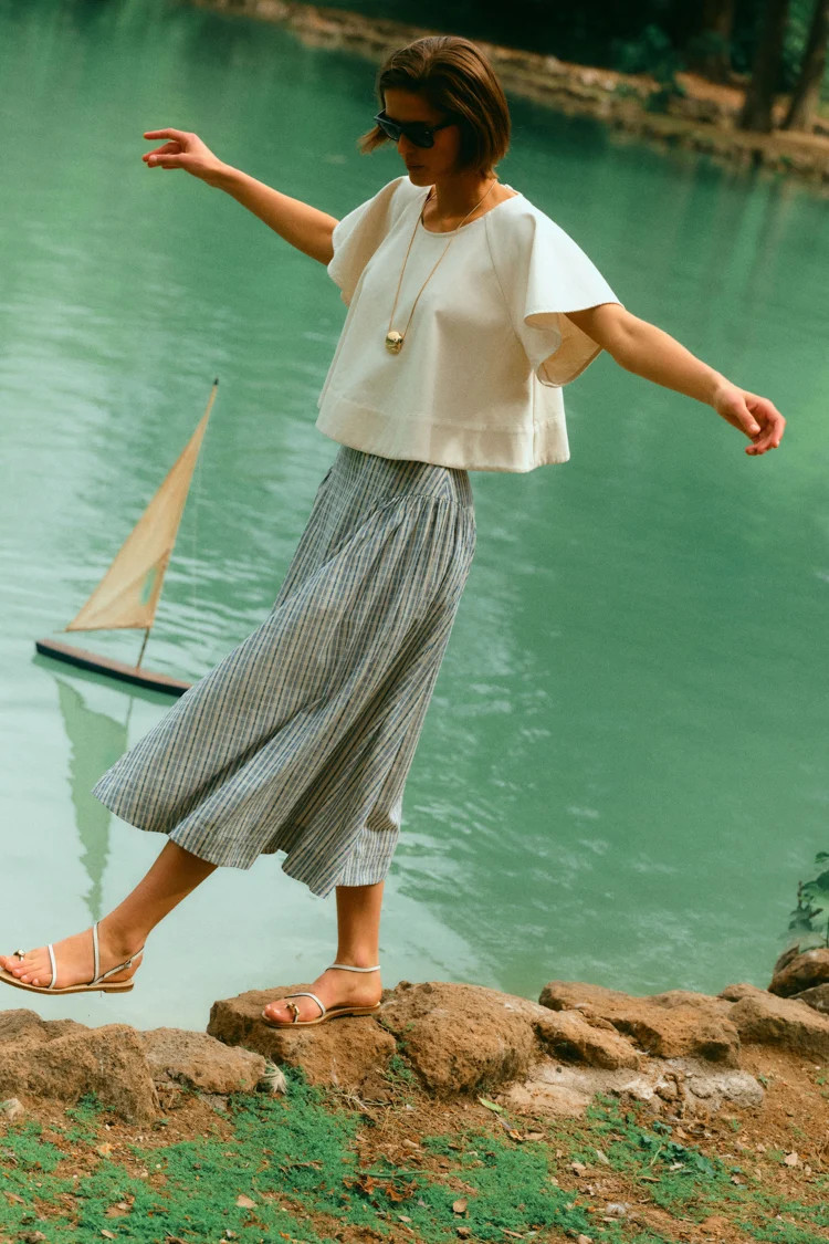 Dobby Stripe Fairchild Skirt | Tuckernuck (US)