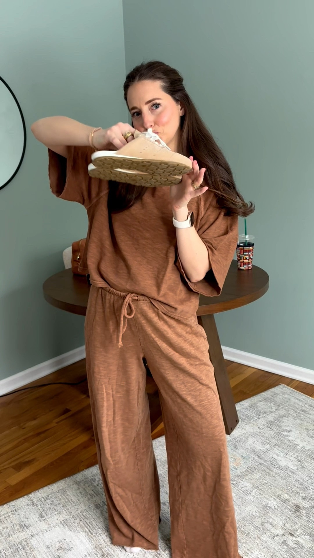 Easy outfit idea!!! Perfect for postpartum, pregnancy, or any time in life lol it’s so comfy and I love how it looks a little more put together with a denim jacket!  

It’s currently on sale and comes in a few colors! I’m wearing size small 
Wearing size medium in denim jacket 
Shoes are TTS 

#LTKSaleAlert #LTKmomlife