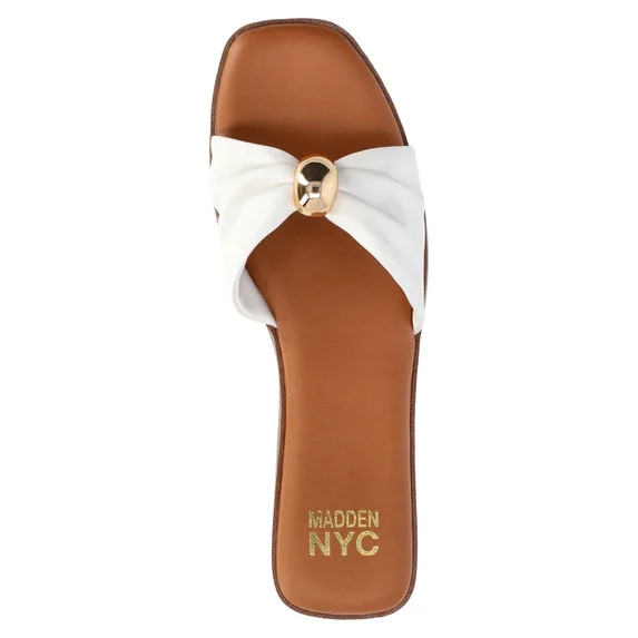 Madden NYC Women's Ruched Slide Sandals | Walmart (US)