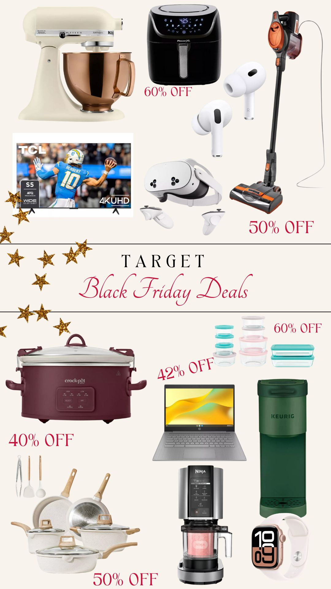 BIG Target Black Friday sales for all things, kitchen, tech, gaming, and apple.  

 #LTKGiftGuide #LTKHoliday #LTKSaleAlert