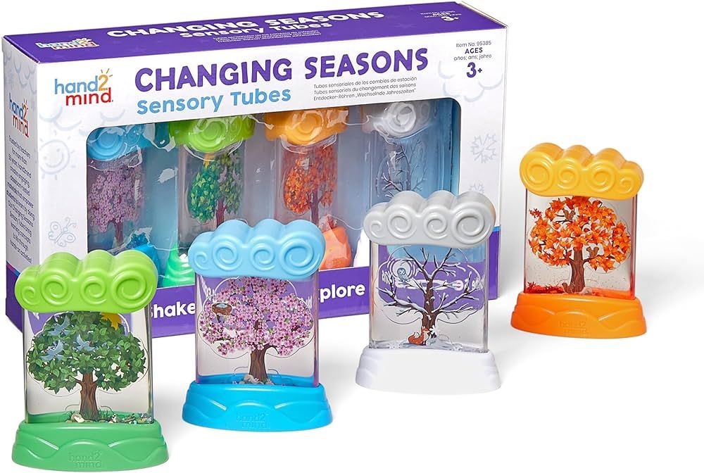 hand2mind Changing Seasons Sensory Tubes, Sensory Fidget Tubes, Learning Weather for Kids, Anxiet... | Amazon (US)