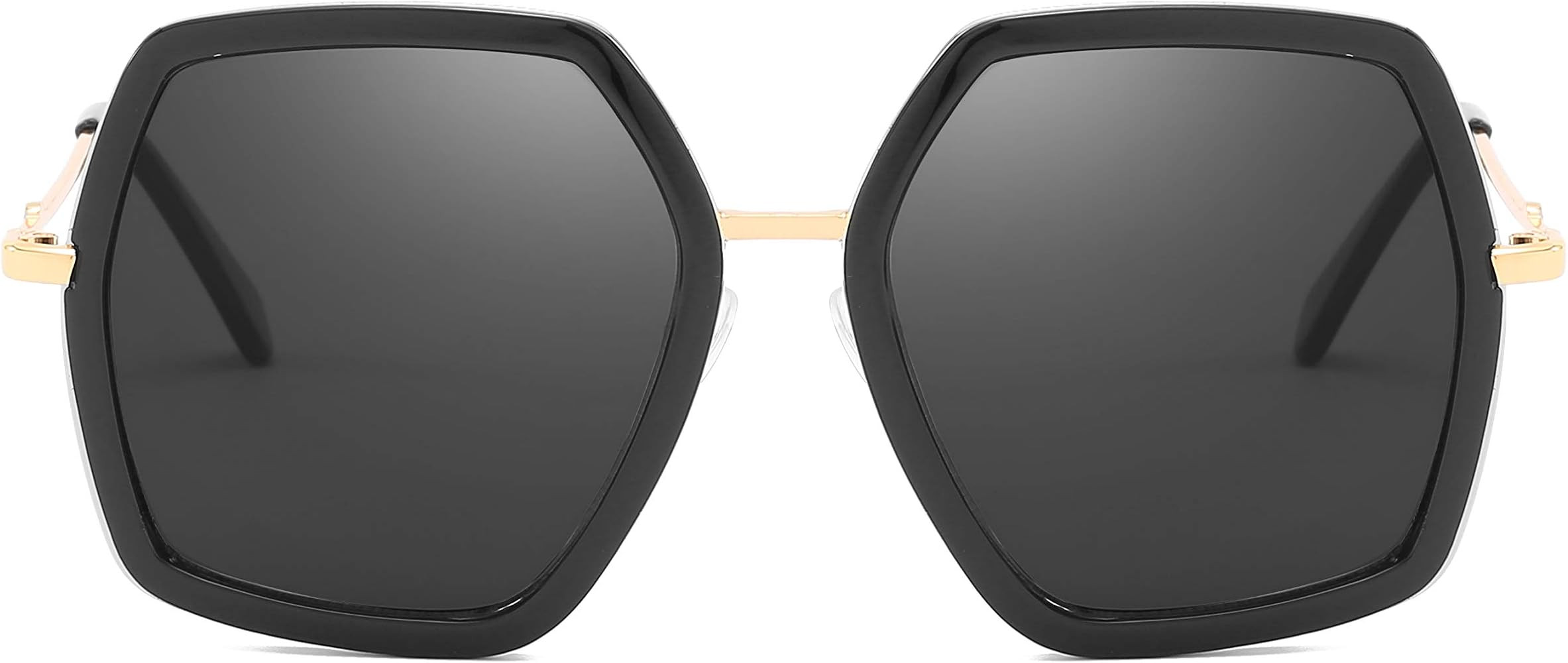 IKANOO Oversized Square Sunglasses for Women Hexagon Inspired Designer Style Shades | Amazon (US)