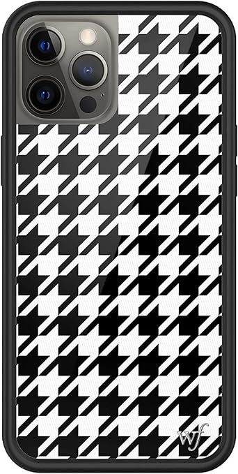 Wildflower Cases - Houndstooth, Compatible with Apple iPhone 12 Pro Max | Black and White, Patter... | Amazon (US)