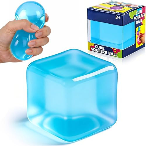 Cube Squishy Stress Relief Toys: Clear Sensory Fidget Toys for Anxiety & ADHD, Soft Slow Rising Squeeze Toys for Desk Office, Cool Gadgets for Men and Women Gifts for Father Monther Teens&Adults | Amazon (US)