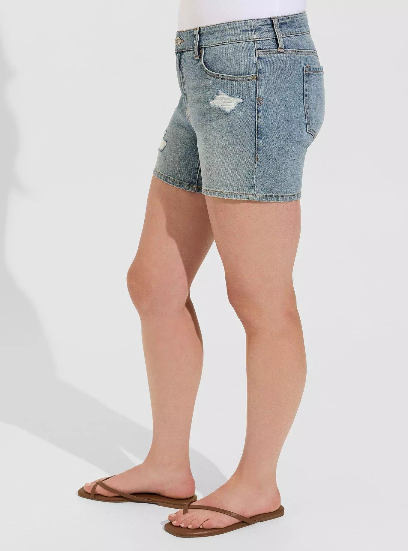 5" Perfect Classic Denim Mid-Rise Short | Torrid (US & Canada)