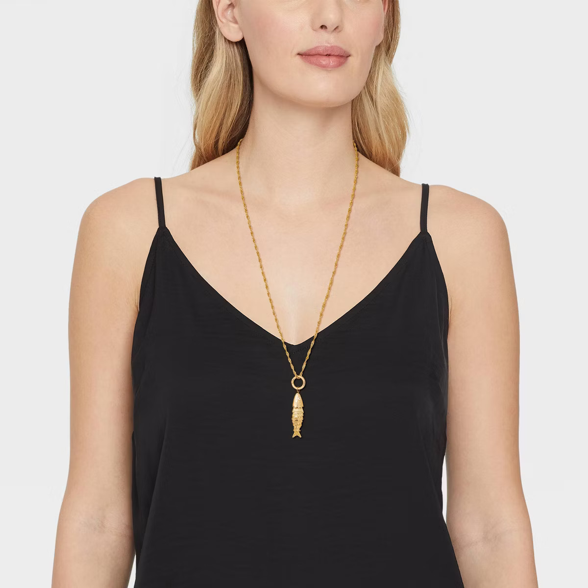 Lucky Fish Pendant Necklace - Universal Thread™ Gold | Target