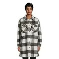Madden NYC Juniors Plaid Shacket, Sizes XS-3XL | Walmart (US)