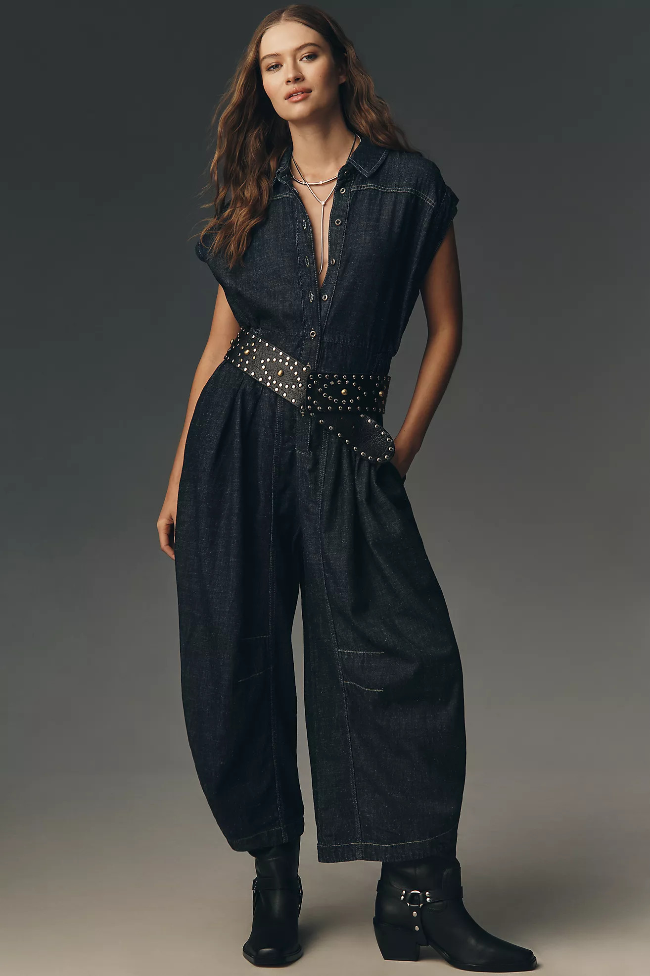 By Anthropologie Denim Balloon Jumpsuit | Anthropologie (US)