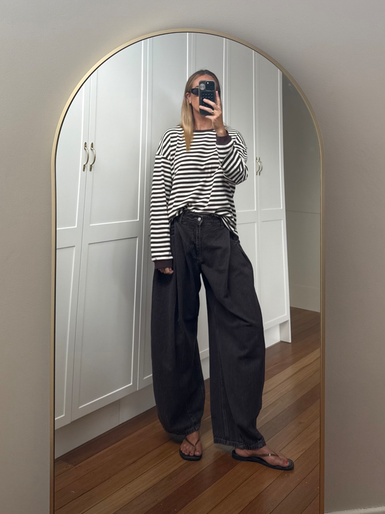 For sizing in the ASOS chocolate jeans- I’m wearing size W28 L32