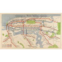 1924 Subway Map Nyc Rapid Transit Old - New York City Reprint | Etsy (US)