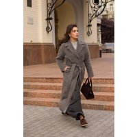 Elegant Grey Wool Coat With Belt | 100% Raglan Sleeves Women's Winter | Etsy (US)