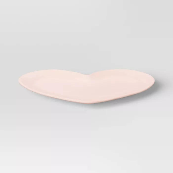 11" x 10" Melamine Heart Plate Pink - Opalhouse™ | Target