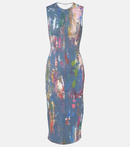 Enka printed cotton-blend midi dress | Mytheresa (US/CA)