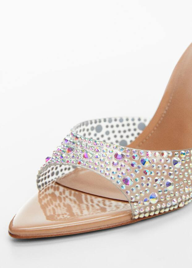 Glitter high-heeled sandals -  Women | Mango USA | MANGO (US)